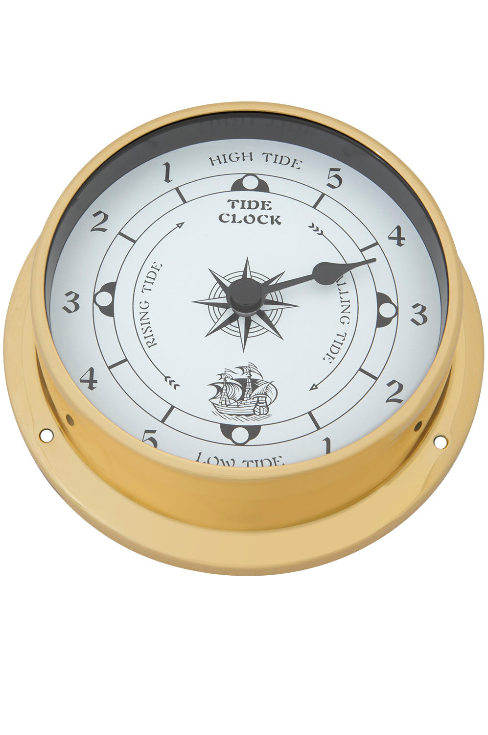 Tideuhr klein rund Messing 11,5cm