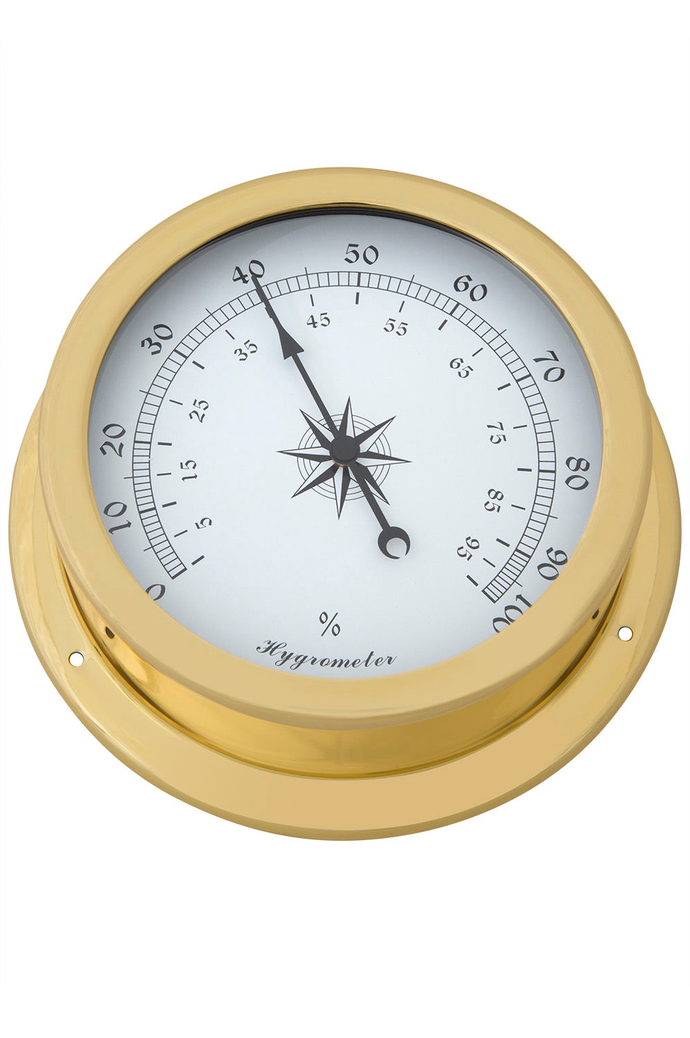 Analgoges Hygrometer Messing rund 14,5cm