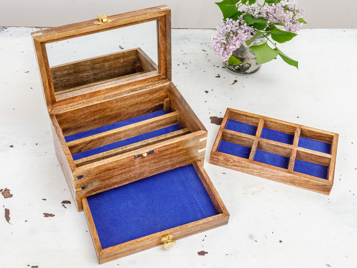 Schreibtisch Holzbox