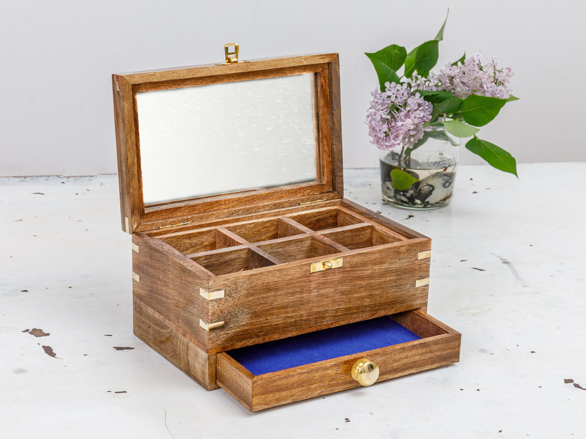 Schreibtisch Holzbox
