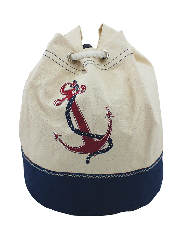 Rucksack Anker blau rot
