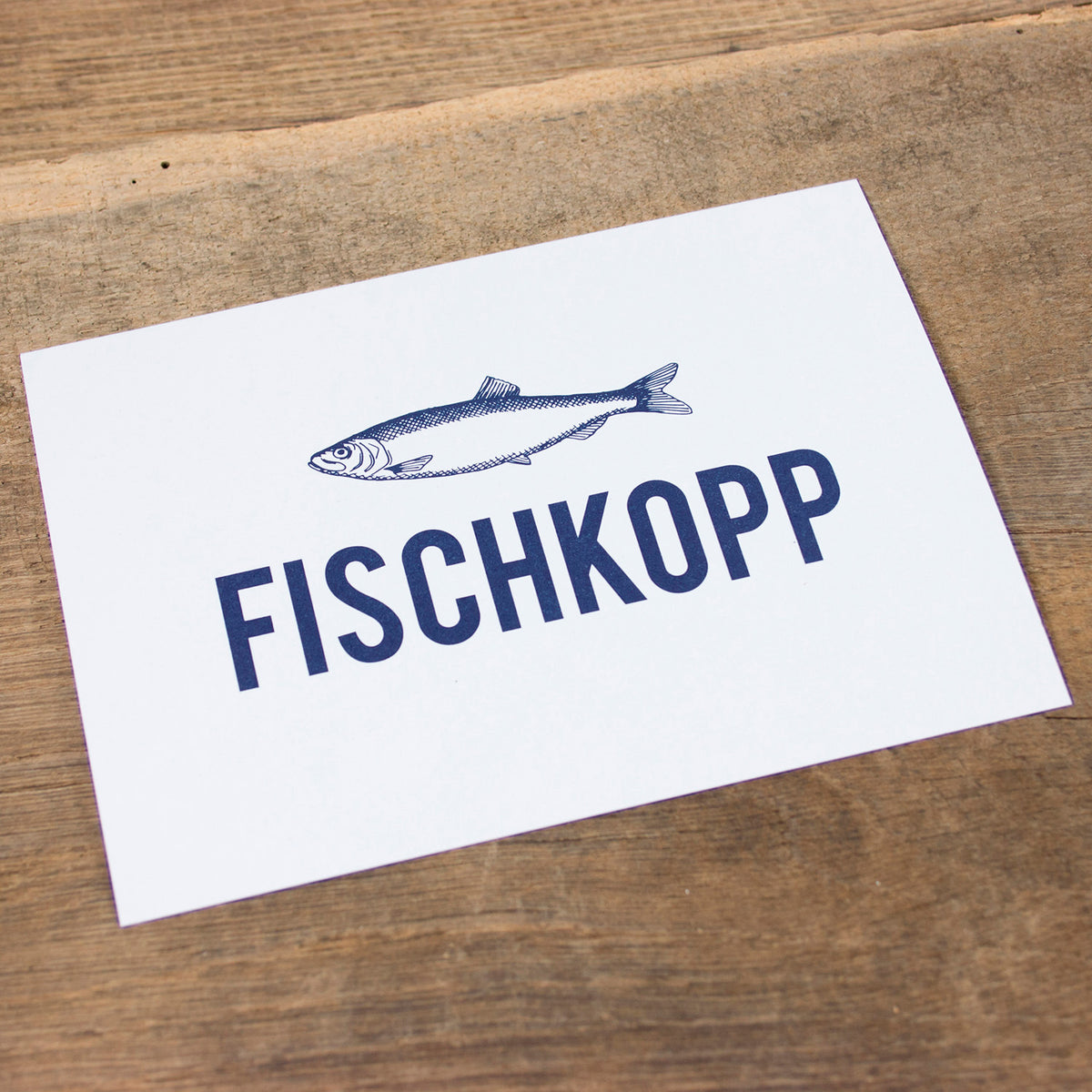 Postkarte Fischkopp