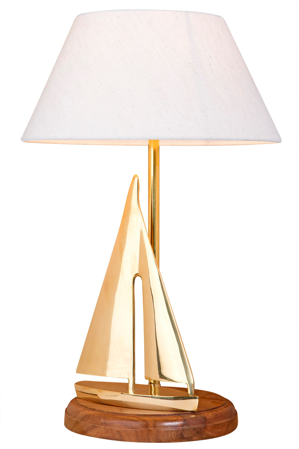 Tischlampe Holzsockel Segelyacht