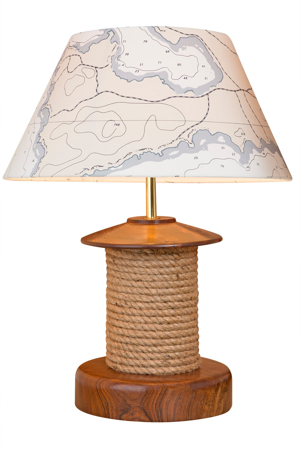 Maritime Tischleuchte Tau Lampenschirm Seekarte