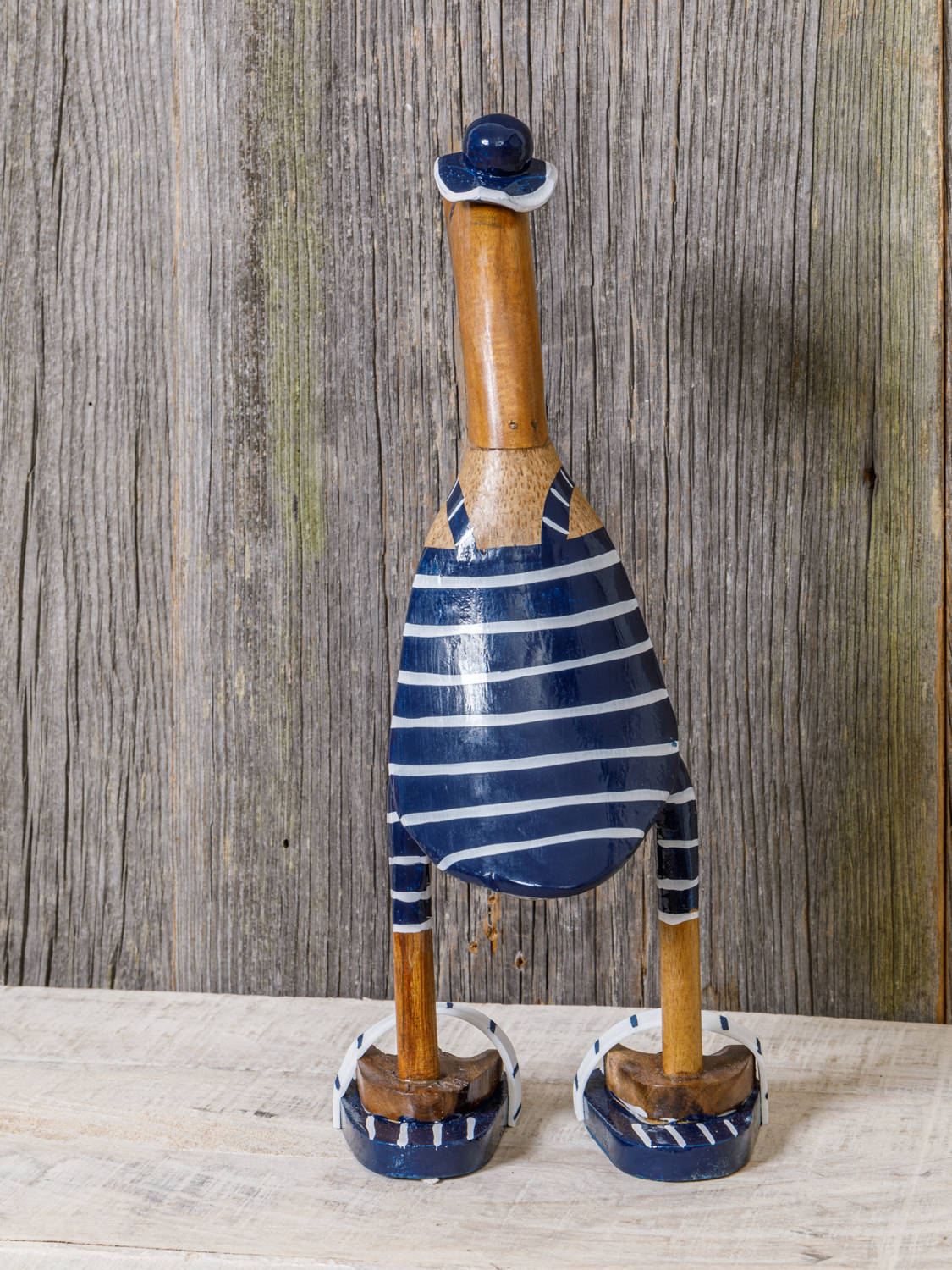Holzente blauer Badeanzug 35cm
