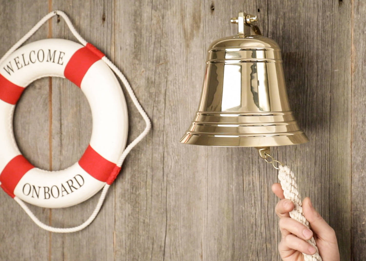 Schiffsglocke gross Messing 19cm
