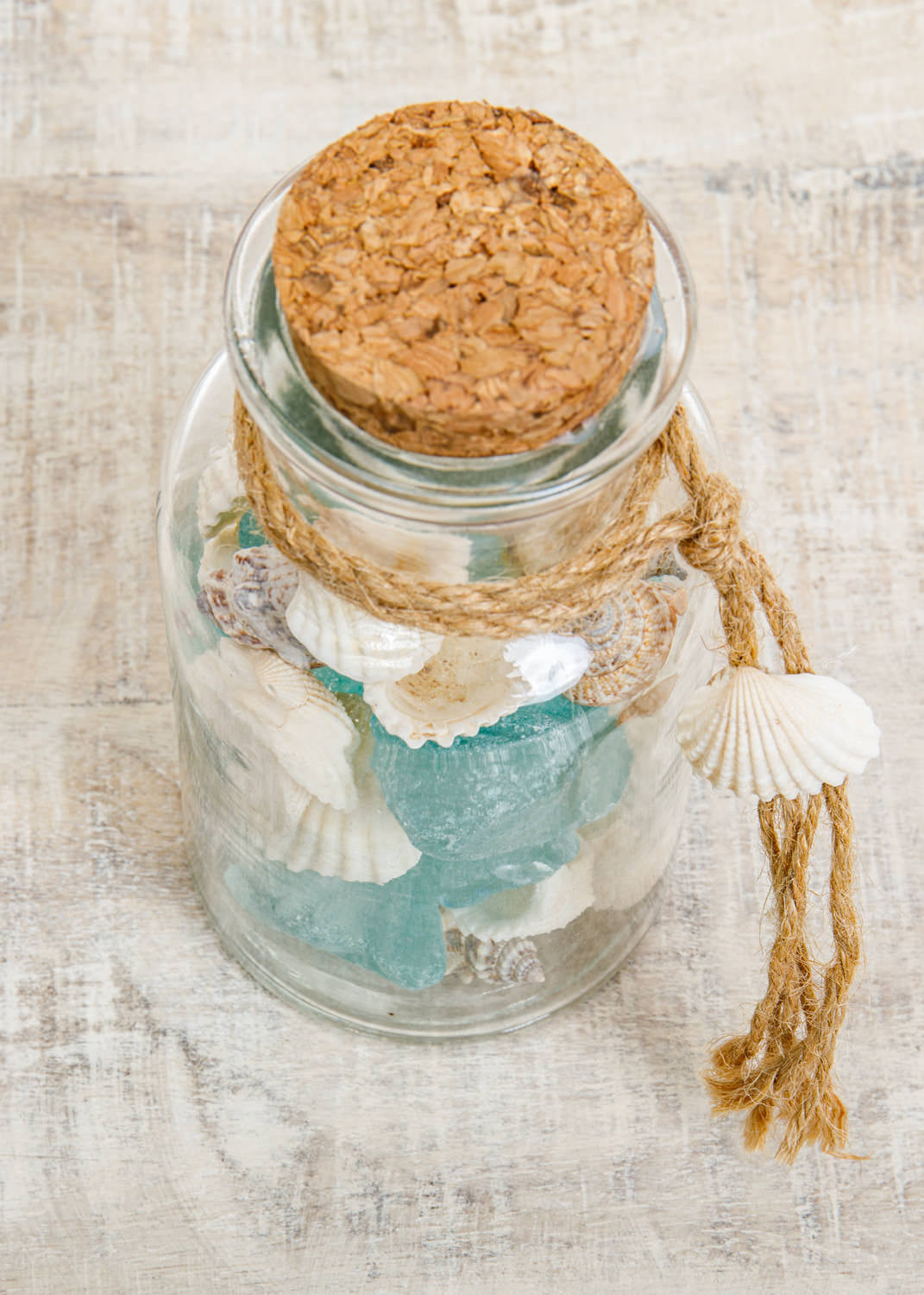 Flasche mit Muscheln