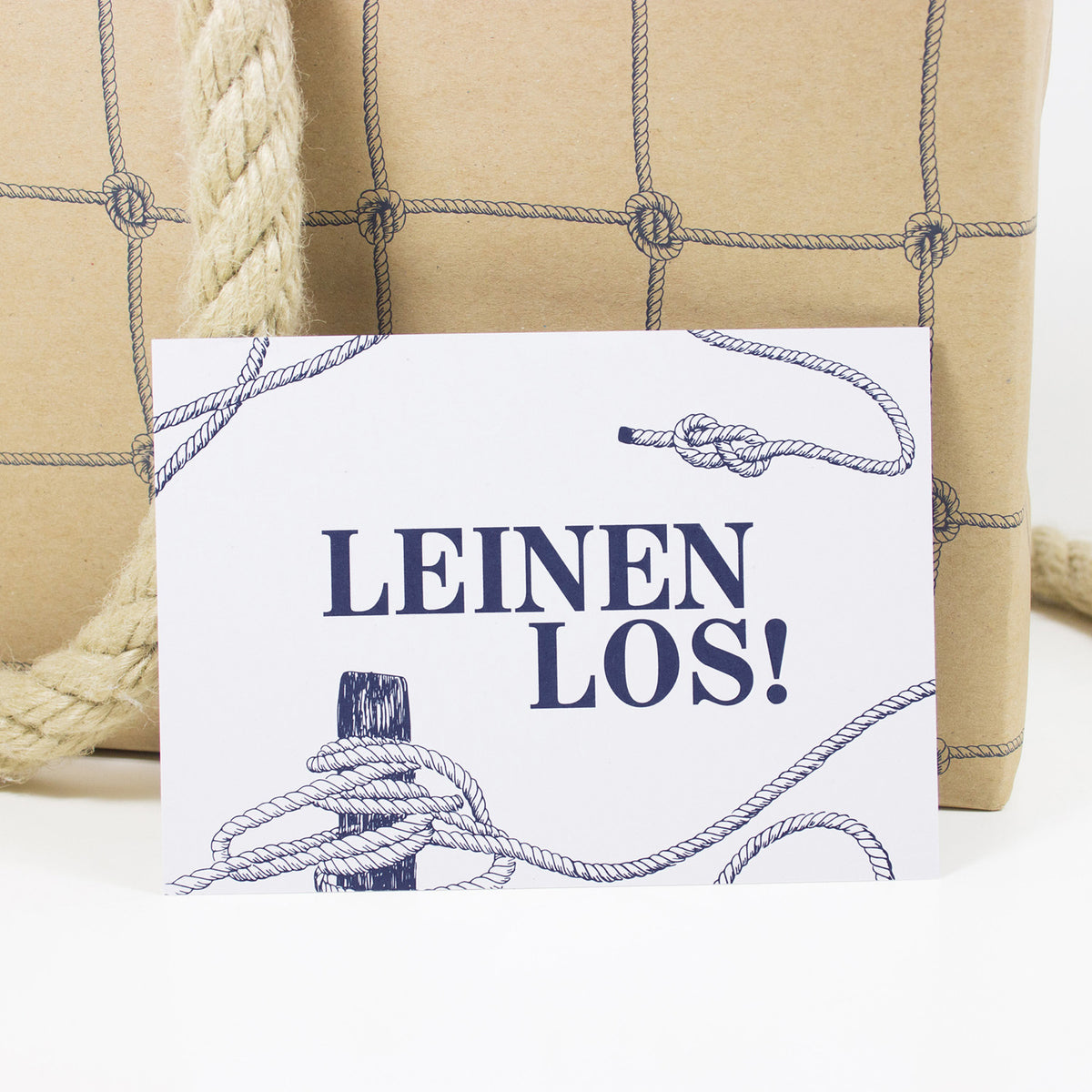 Postkarte Leinen Los