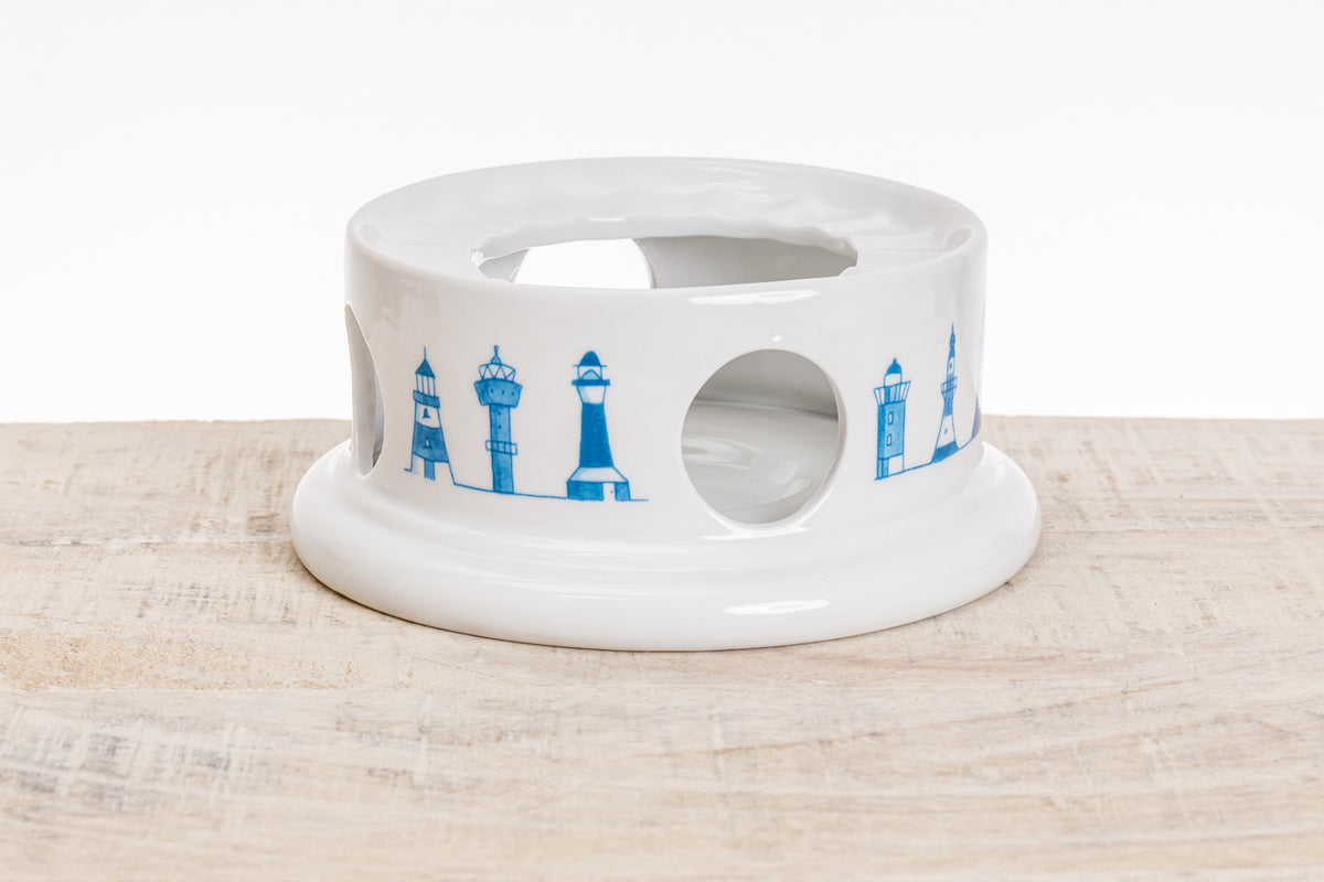 Porzellan Stövchen Leuchtturm konisch