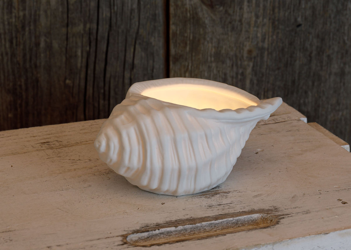 Teelichtlampe Muschel