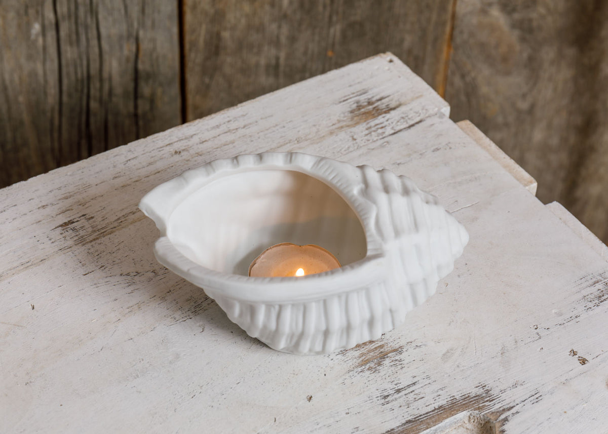 Teelichtlampe Muschel