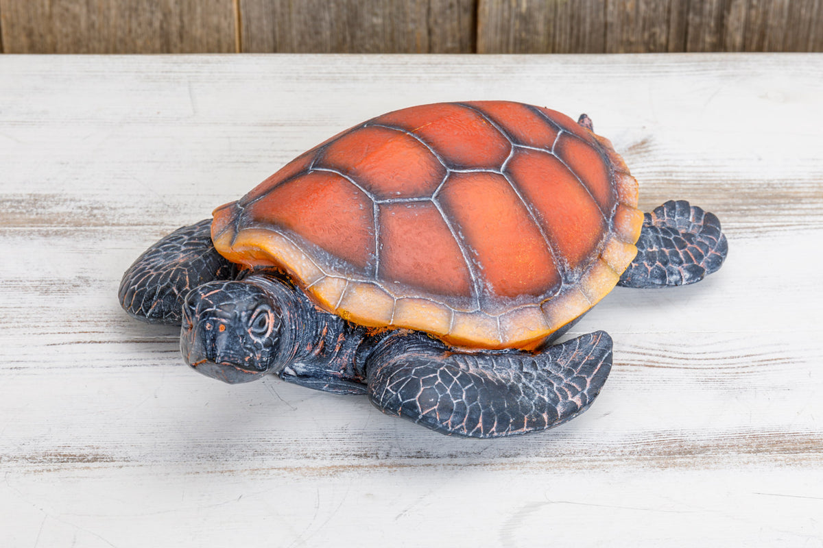 Deko Schildkröte rot aus Kunstharz