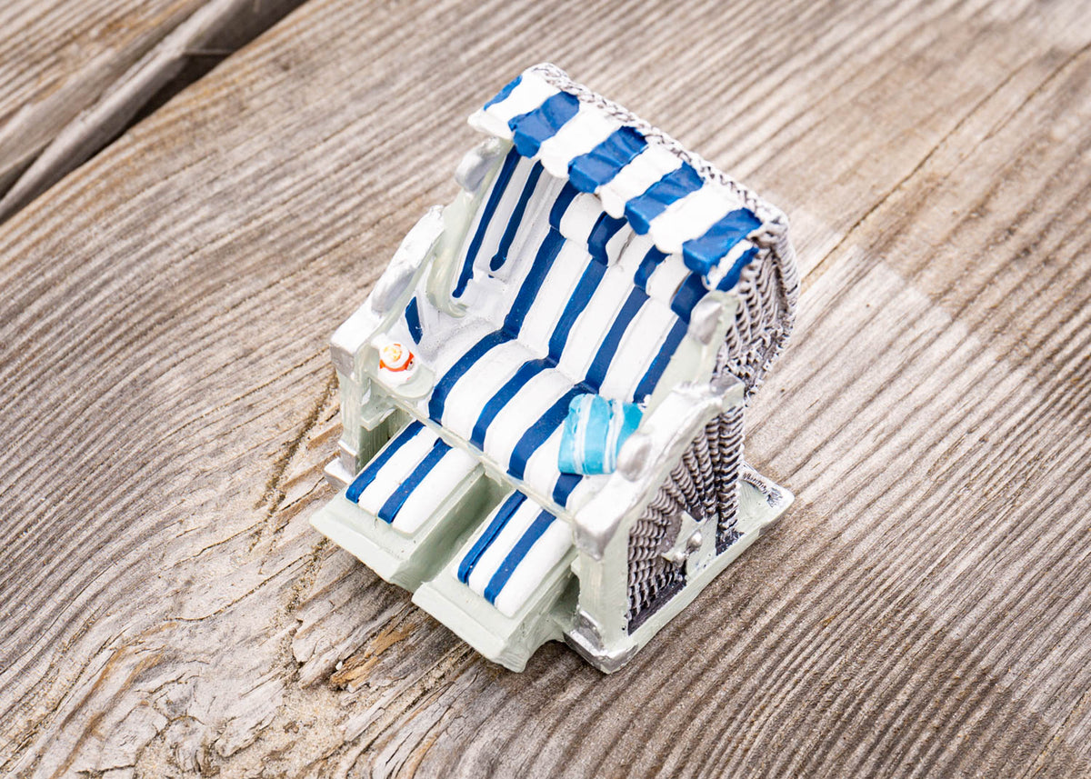 Strandkorb blau weiss 6,5cm