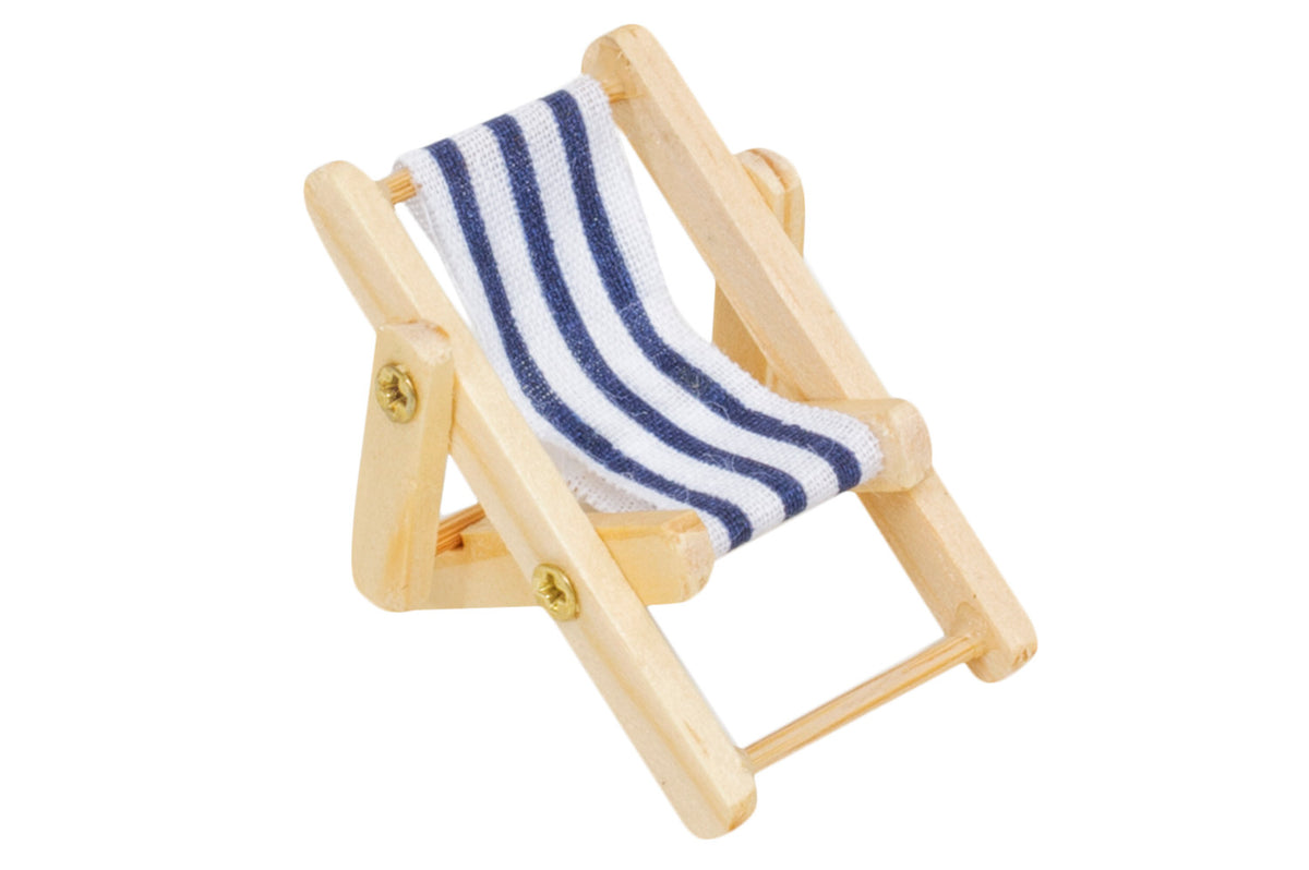 Miniliegestuhl blau weiss 5cm
