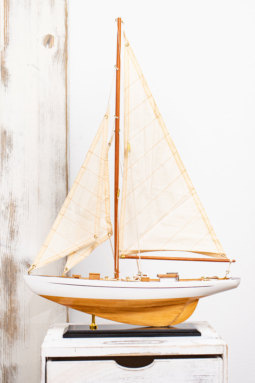 Dekoration kleine Segel Yacht 54cm