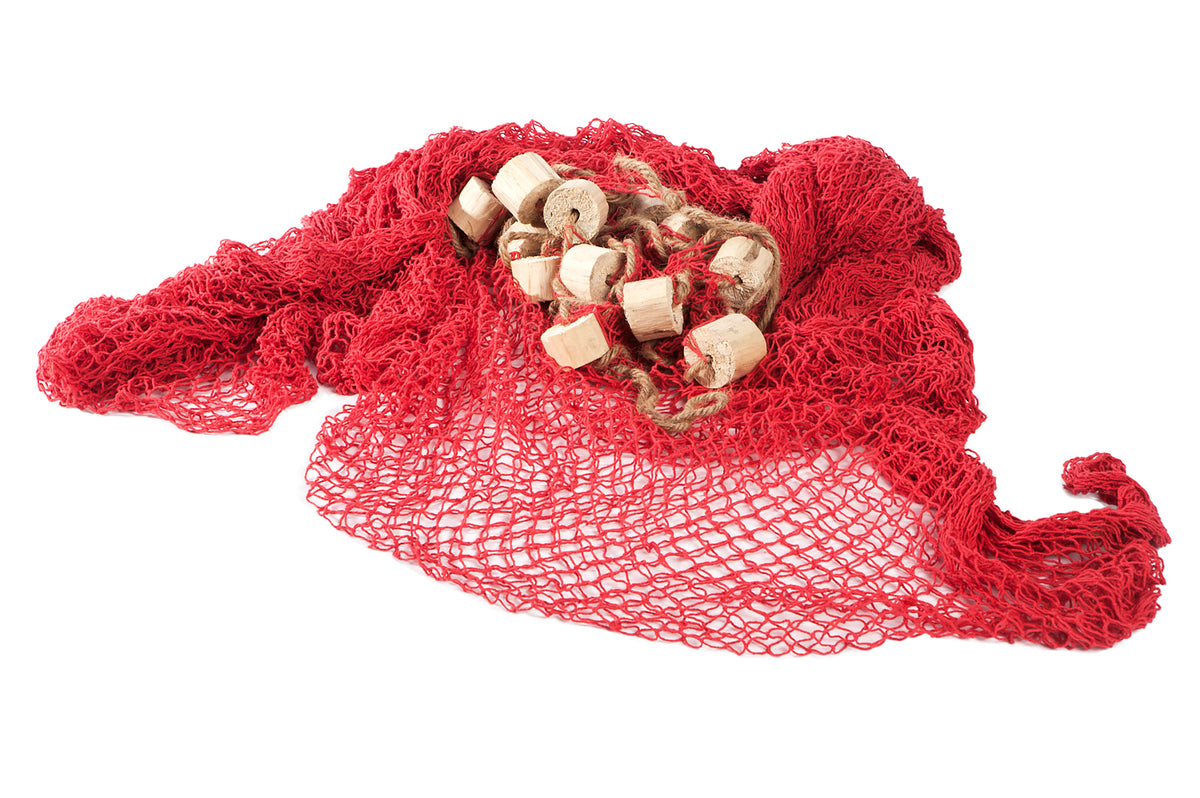 Fischernetz rot Dekoration 11qm