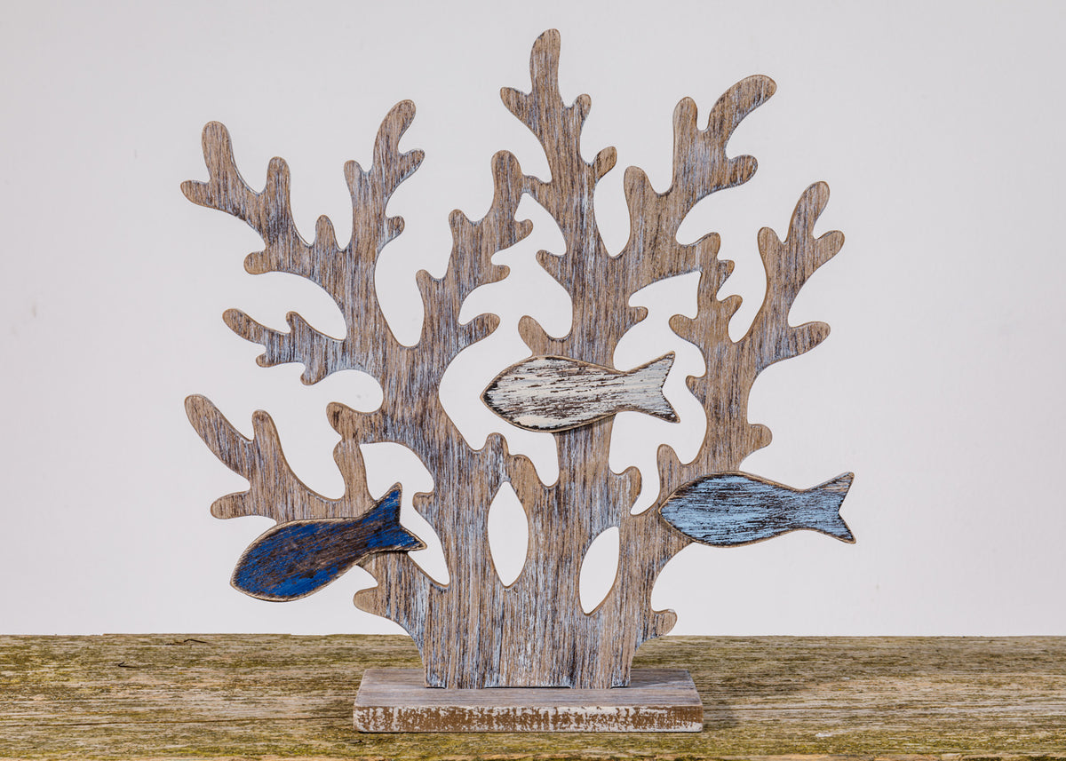Korallen mit Fischen antik