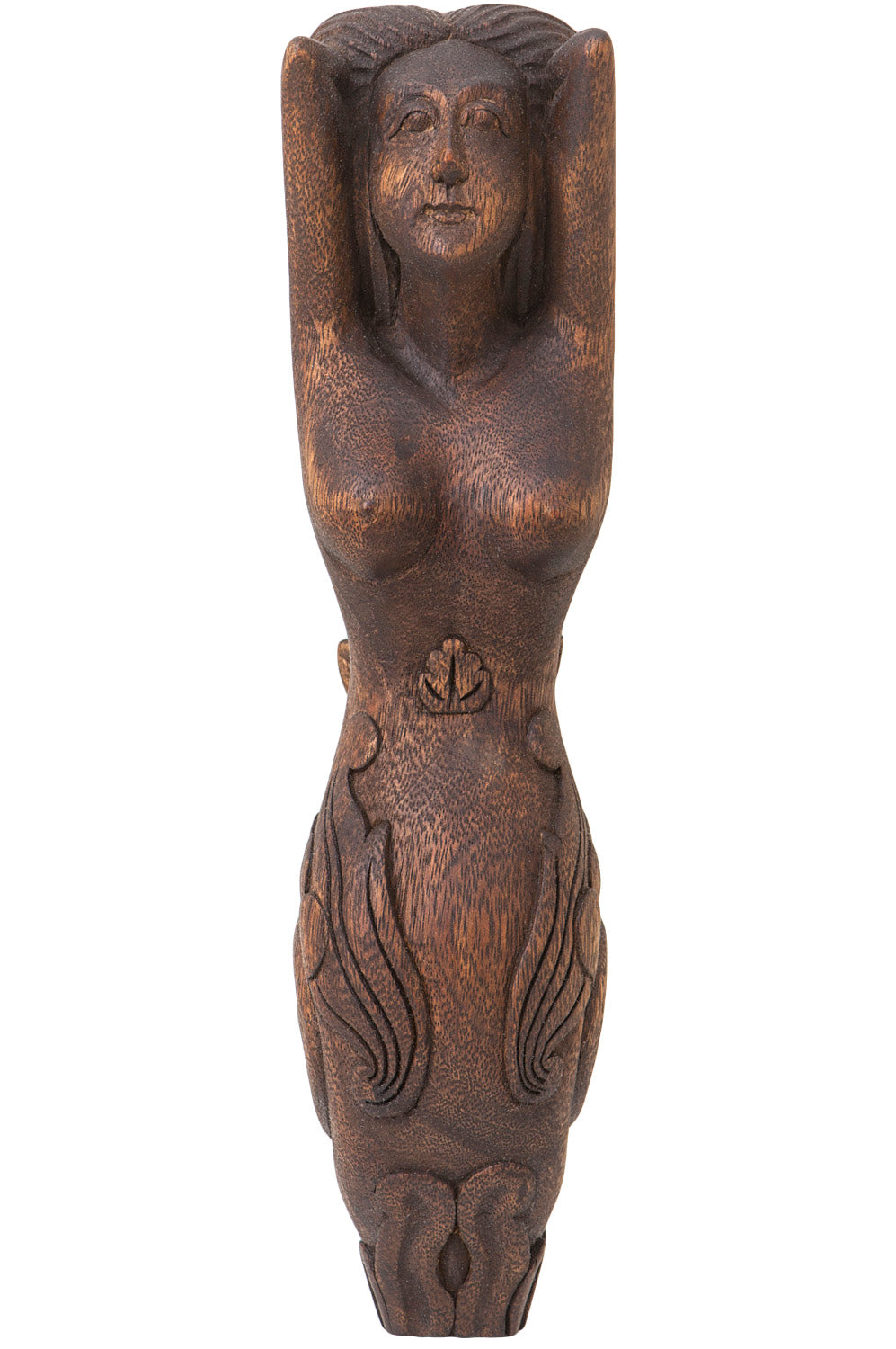 Galionsfigur Nixe Holz braun