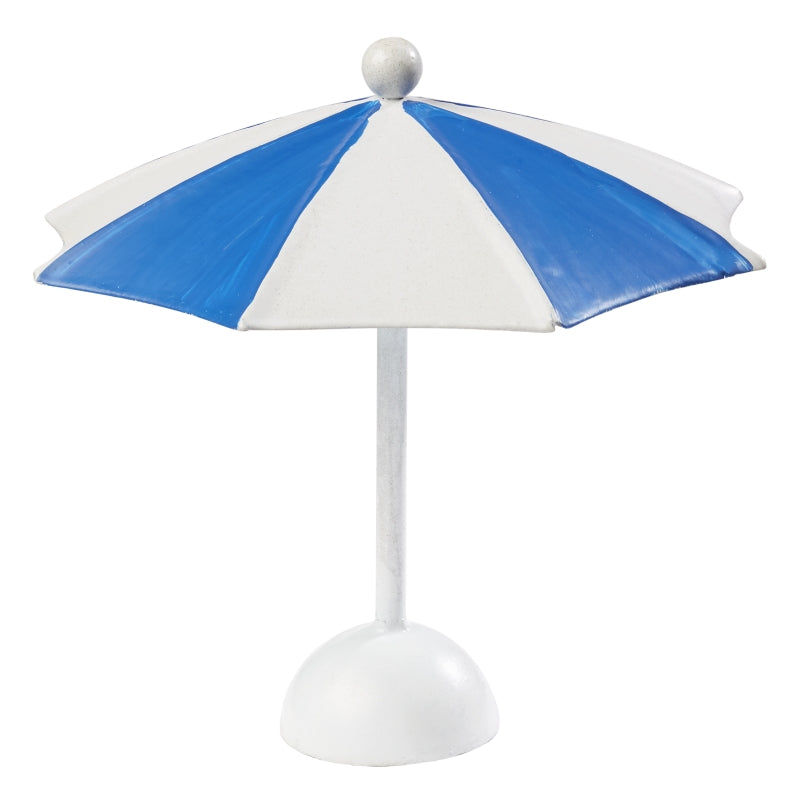 Mini Sonnenschirm Deko blau weiss