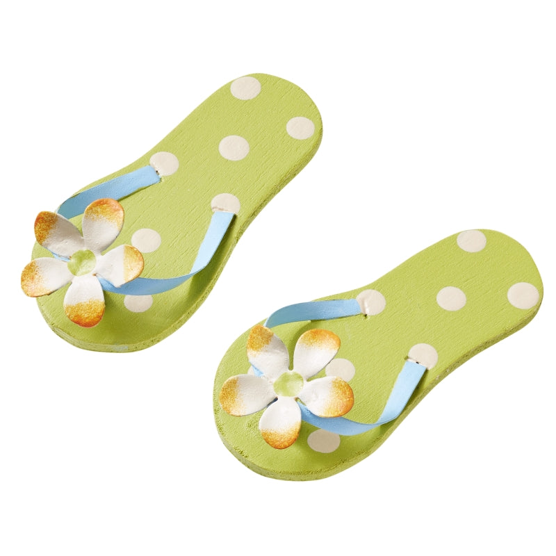 Flip Flops grün Punkte