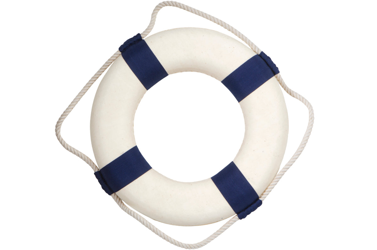 Blau weiss, Rettungsring Deko, 50cm, kein Aufdruck