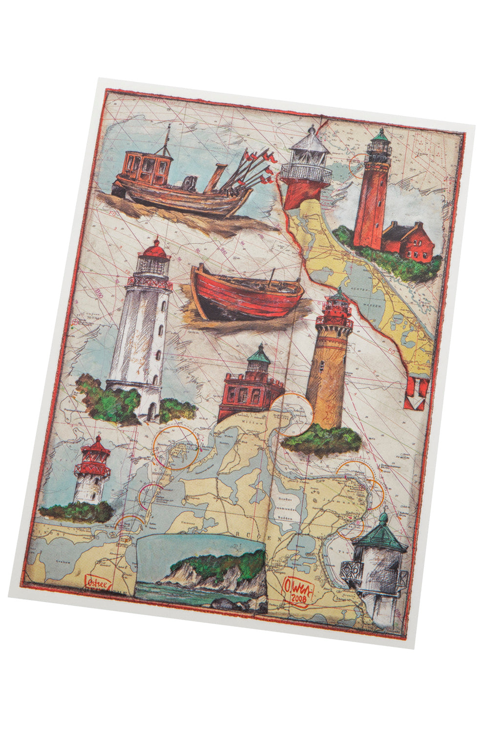 Postkarte Ostsee, Hiddensee Usedom