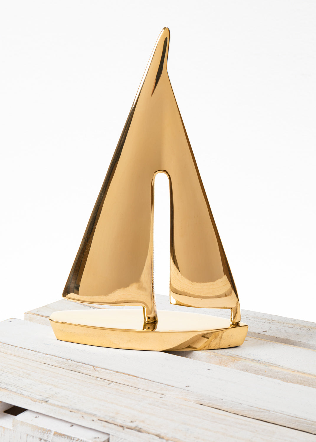 Deko Segelyacht Messing, 22cm
