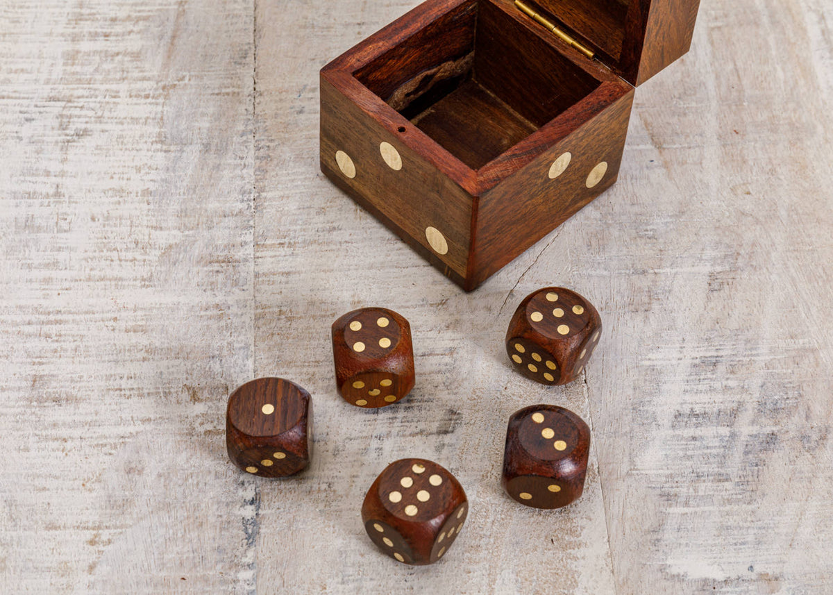Spiel Würfel Holzbox