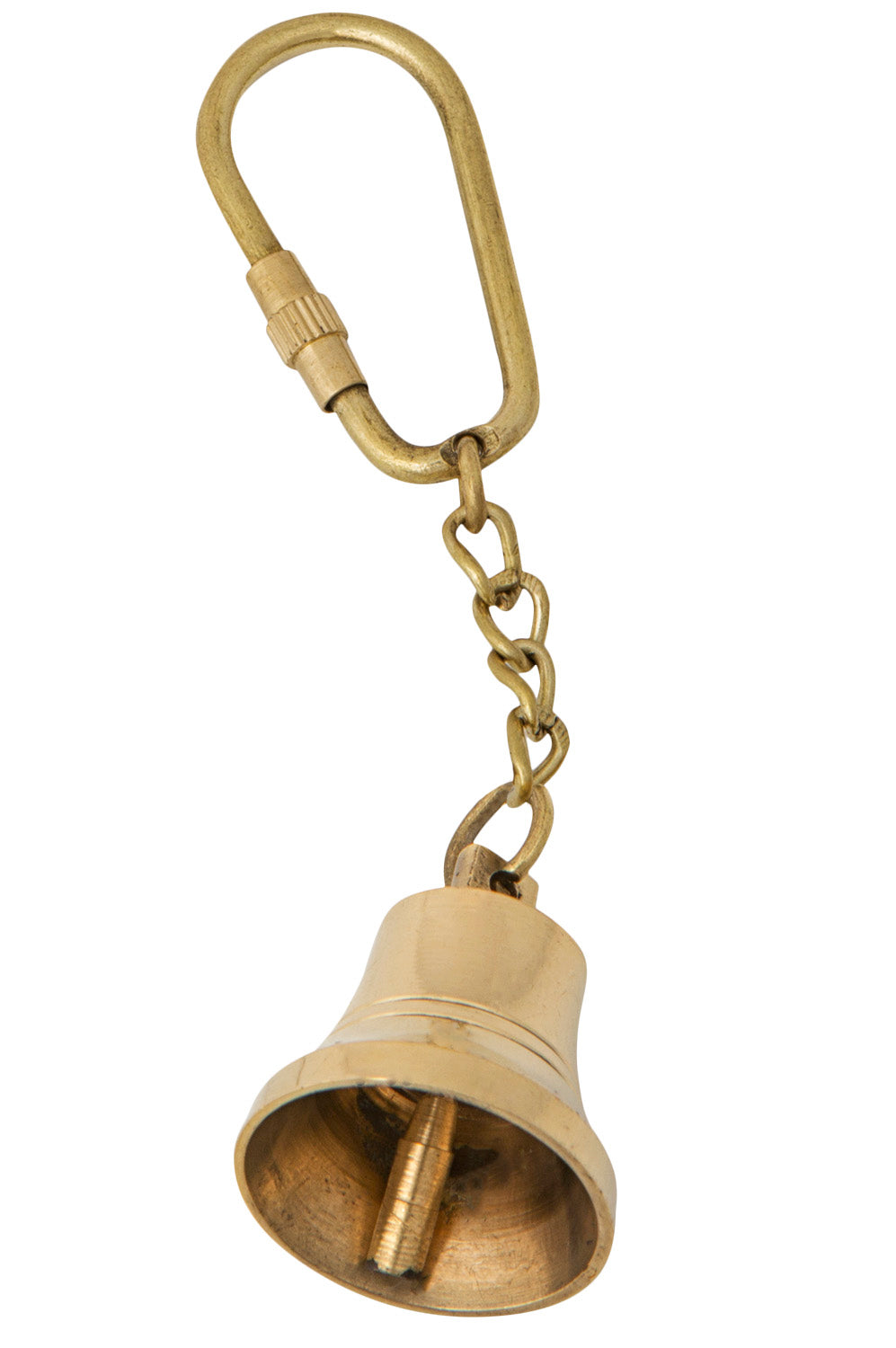 Schlüsselanhänger mit Glocke Messing