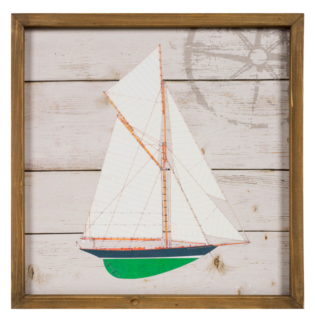 Bild Segelboot grün blau