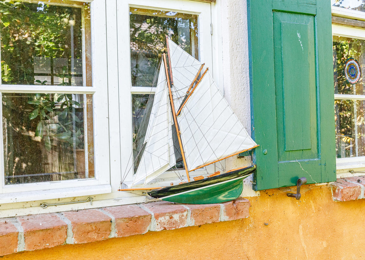 Schiff Halbmodell grün