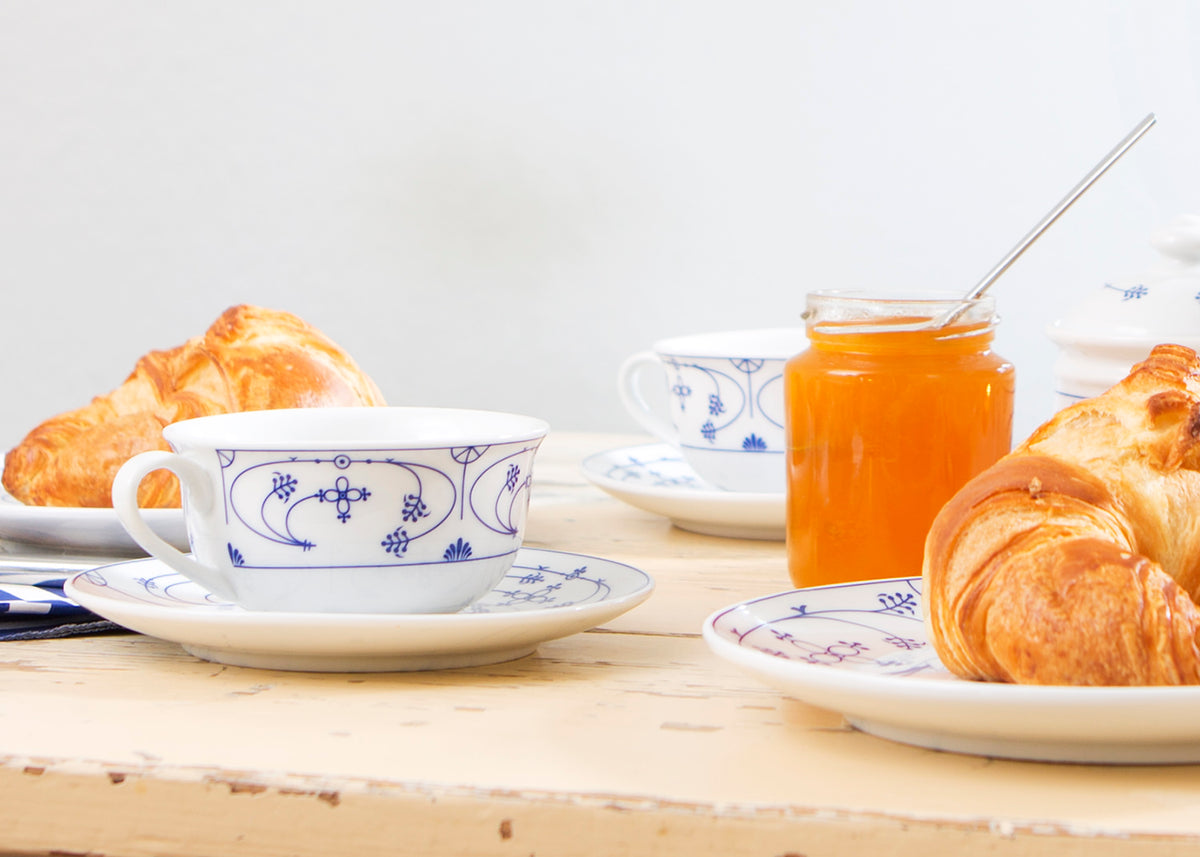 Teetasse Indisch Blau Porzellan