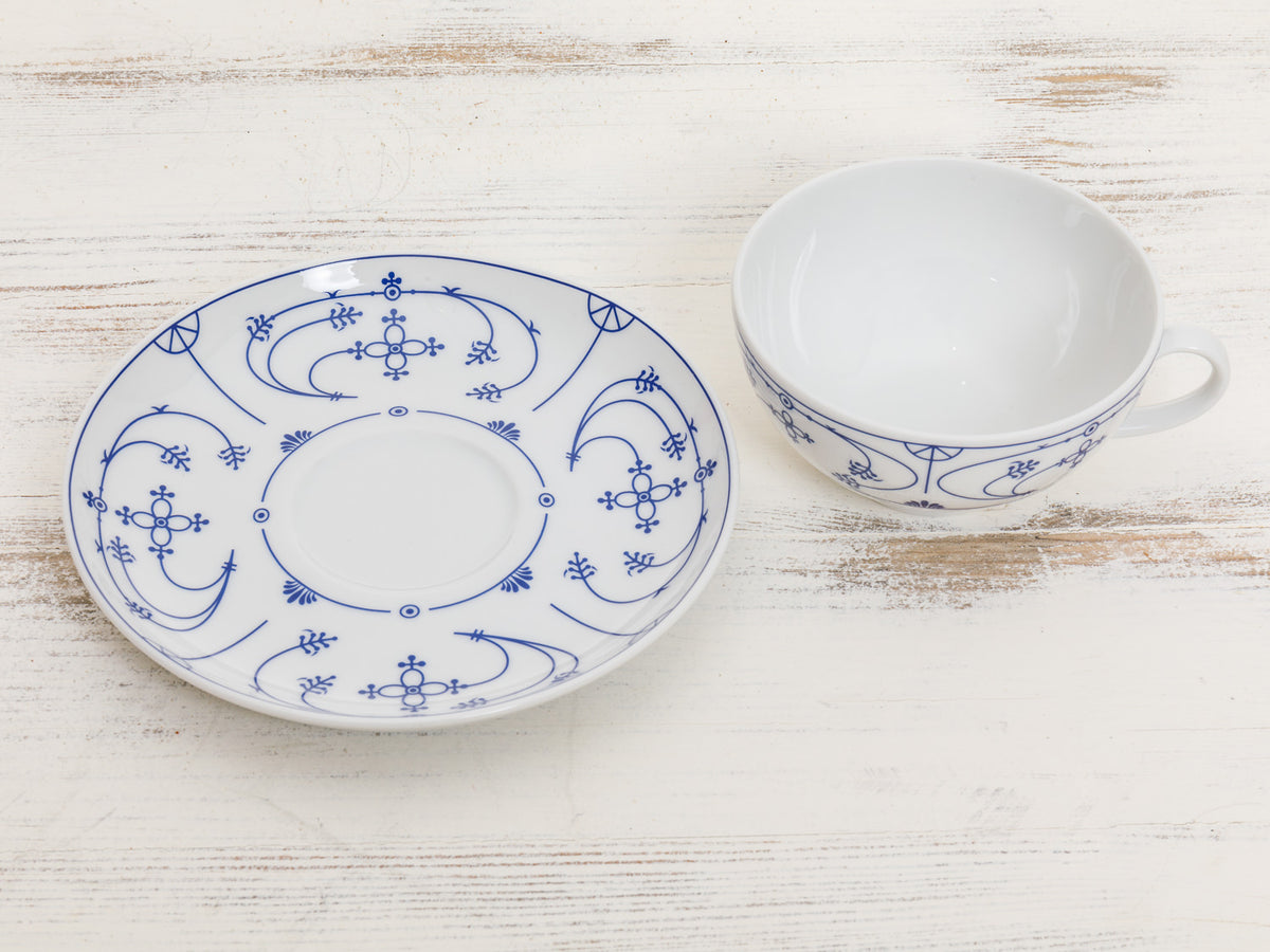 Teetasse Indisch Blau Porzellan